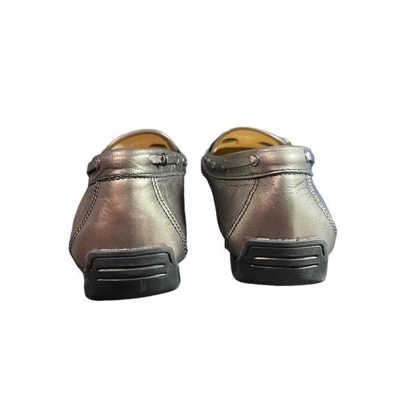 VANELI Matte Gold Driving Mocs Loafers Genuine Leather Styled in Italy Size 7.5 - Picture 3 of 13